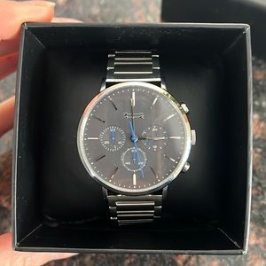 URI minkoff men’s silver stainless steel watch